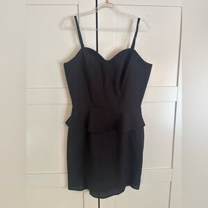 Naven Black Mini Peplum Dress